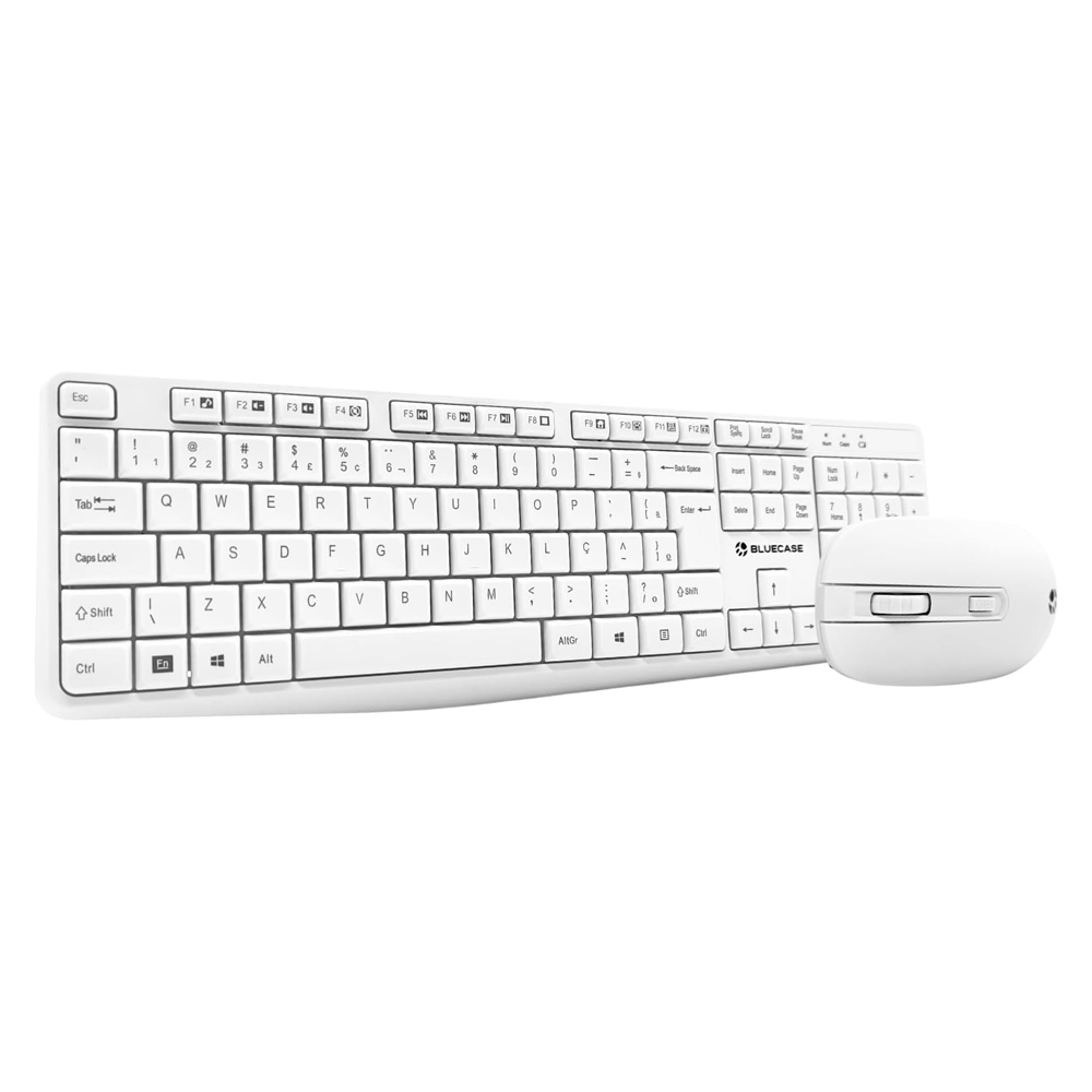 Kit Teclado E Mouse Sem Fio Branco Bmtw01 Bluecase